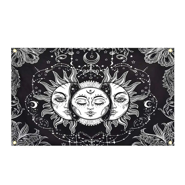 Sun and Moon Flag - 90x150cm(3x5ft) - 60x90cm(2x3ft)