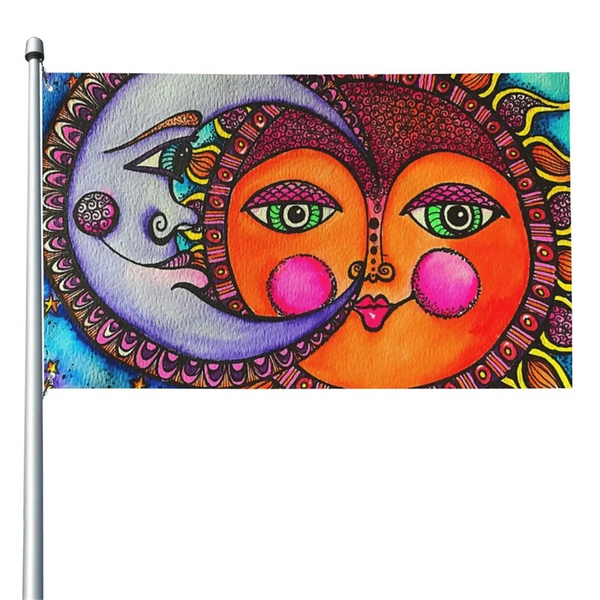 Sun and Moon Flag - 90x150cm(3x5ft)