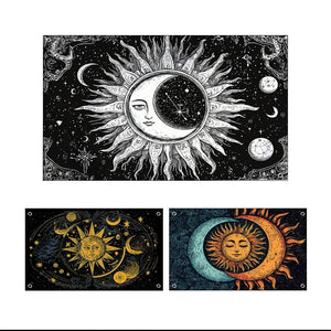 Sun and Moon Flags - 90x150cm(3x5ft) - 60x90cm(2x3ft)