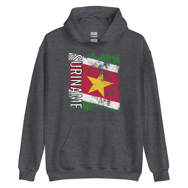 Suriname Flag - Distressed Flag Hoodie