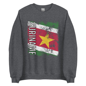 Suriname Flag - Distressed Flag Sweatshirt