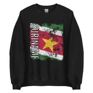 Suriname Flag - Distressed Flag Sweatshirt