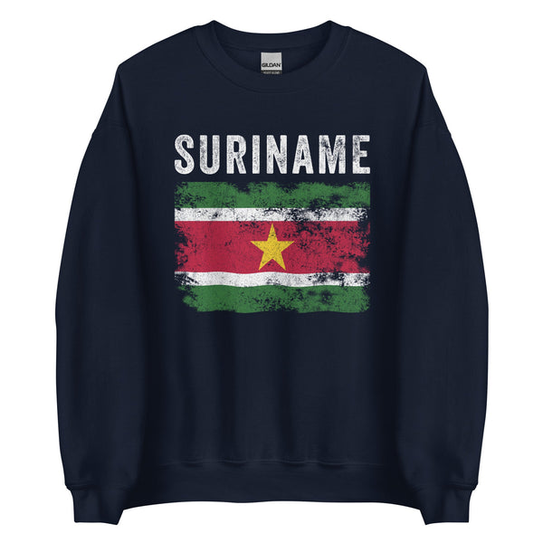 Suriname Flag Distressed Surinamese Flag Sweatshirt