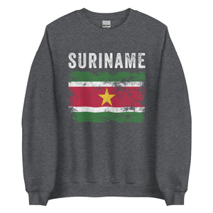 Suriname Flag Distressed Surinamese Flag Sweatshirt