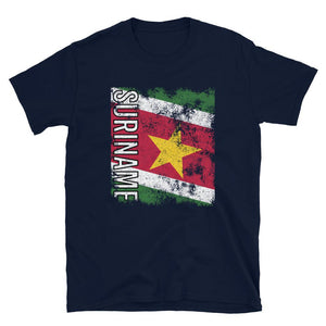 Suriname Flag Distressed T-Shirt