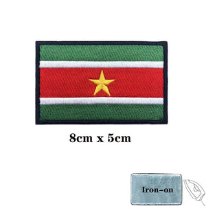 Suriname Flag Patch - Iron On/Hook & Loop Patch