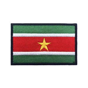 Suriname Flag Patch - Iron On/Hook & Loop Patch