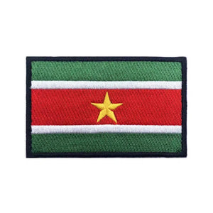 Suriname Flag Patch - Iron On/Hook & Loop Patch