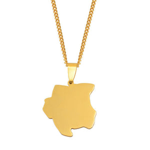 Suriname Map Necklace