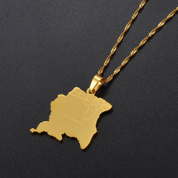 Suriname Map Necklace