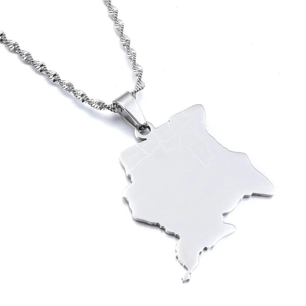 Suriname Map Necklace