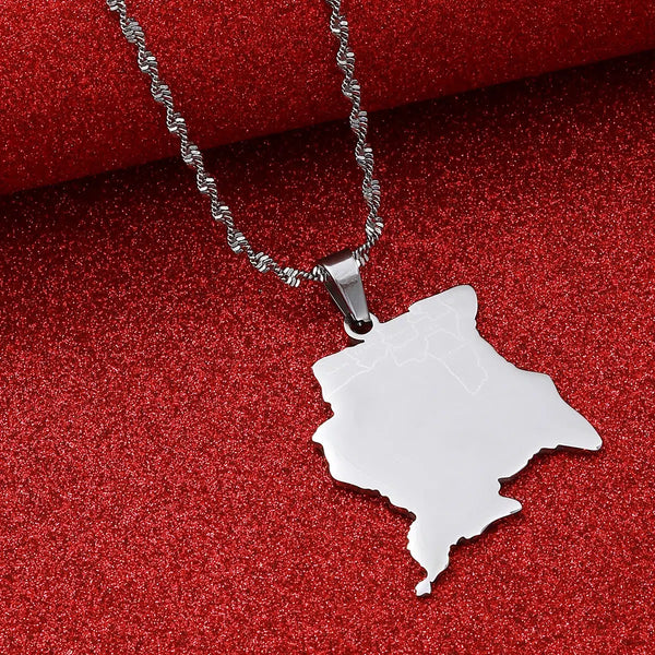 Suriname Map Necklace