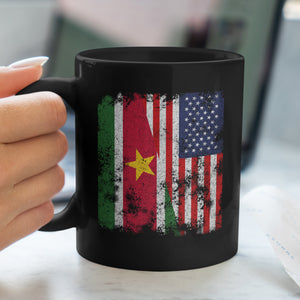 Suriname USA Flag - Half American Mug