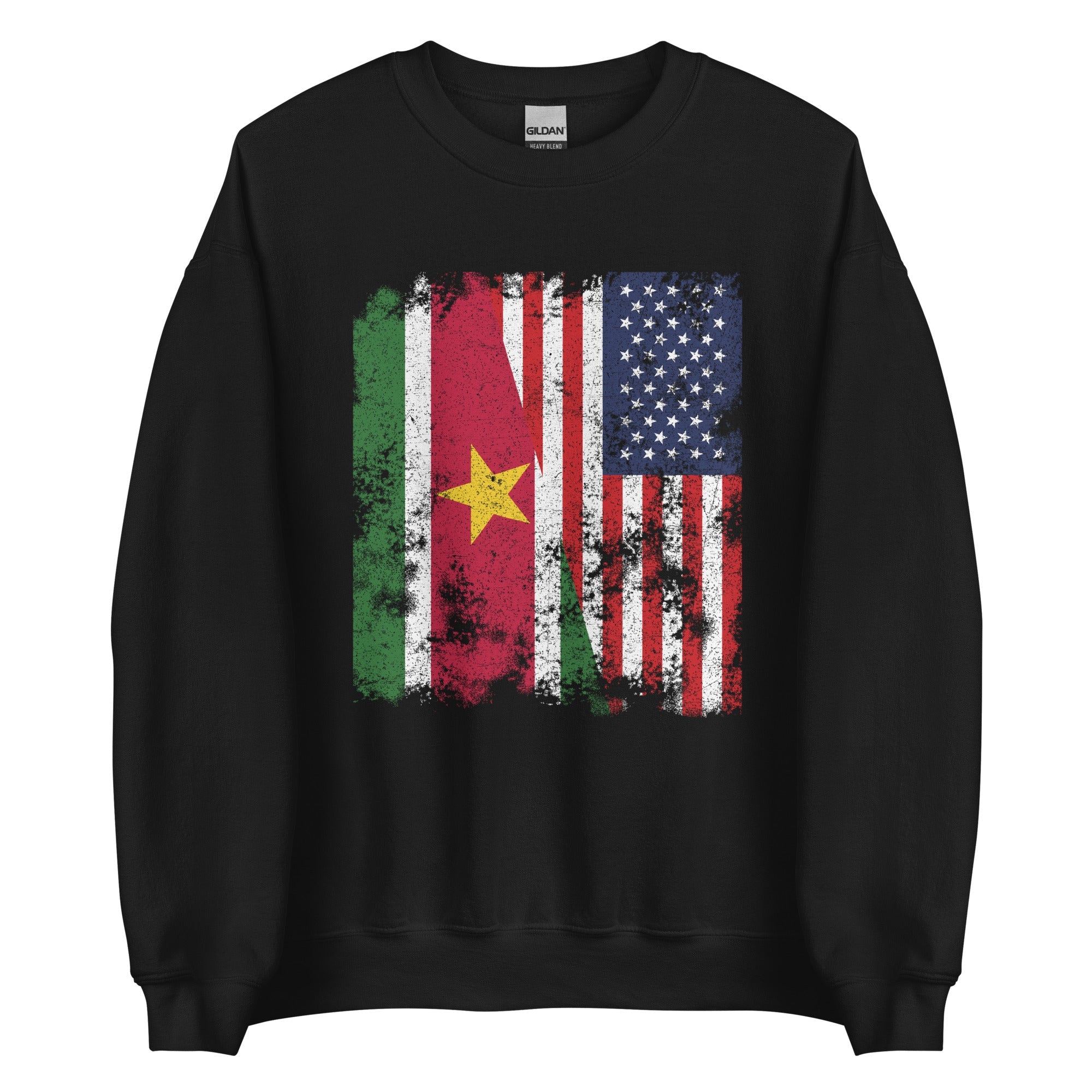 Suriname USA Flag - Half American Sweatshirt