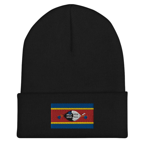 Swaziland Flag Beanie - Embroidered Winter Hat