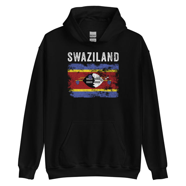 Swaziland Flag Distressed - Swazi Flag Hoodie