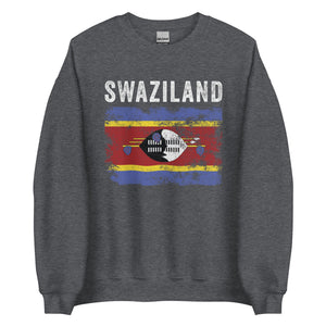 Swaziland Flag Distressed - Swazi Flag Sweatshirt