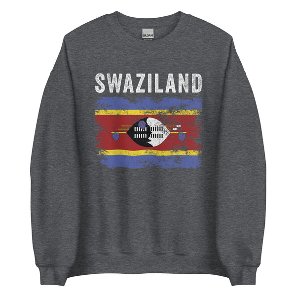 Swaziland Flag Distressed - Swazi Flag Sweatshirt