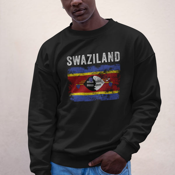 Swaziland Flag Distressed - Swazi Flag Sweatshirt