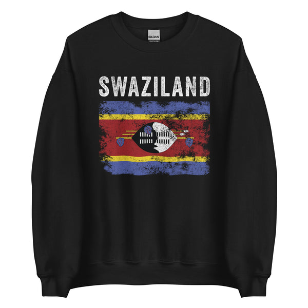 Swaziland Flag Distressed - Swazi Flag Sweatshirt