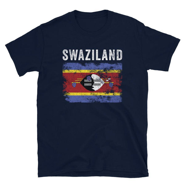 Swaziland Flag Distressed - Swazi Flag T-Shirt