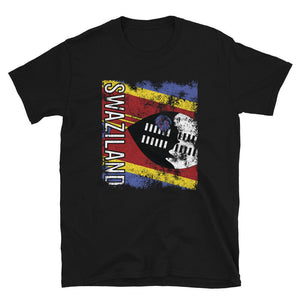 Swaziland Flag Distressed T-Shirt