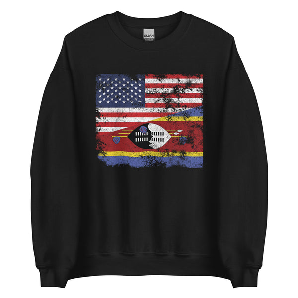 Swaziland USA Flag Sweatshirt