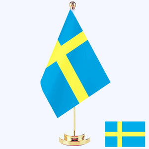 Sweden Desk Flag - Small Office Table Flag