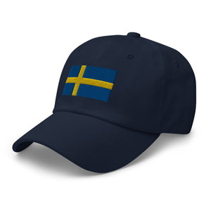 Sweden Flag Cap - Adjustable Embroidered Dad Hat