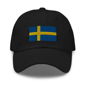 Sweden Flag Cap - Adjustable Embroidered Dad Hat