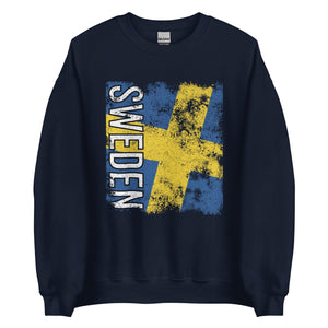 Sweden Flag - Distressed Flag Sweatshirt