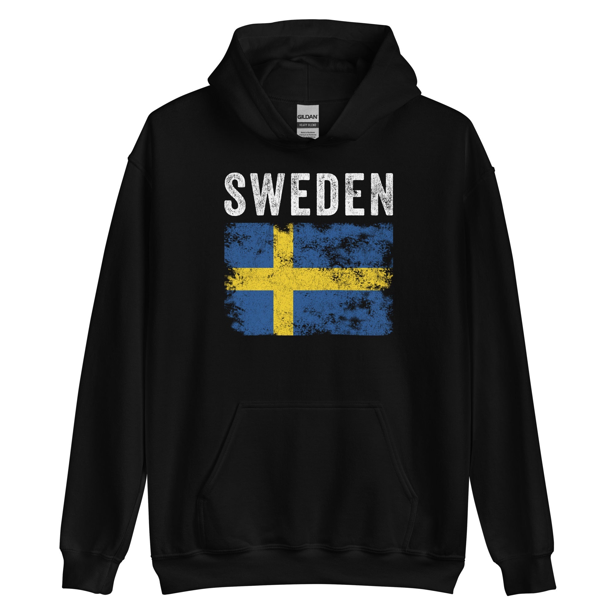 Sweden Flag Distressed - Swedish Flag Hoodie