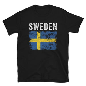 Sweden Flag Distressed - Swedish Flag T-Shirt