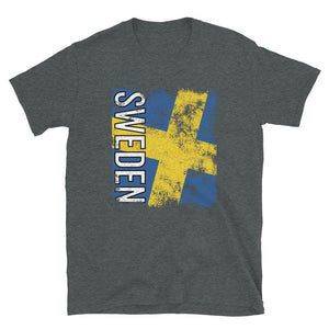 Sweden Flag Distressed T-Shirt