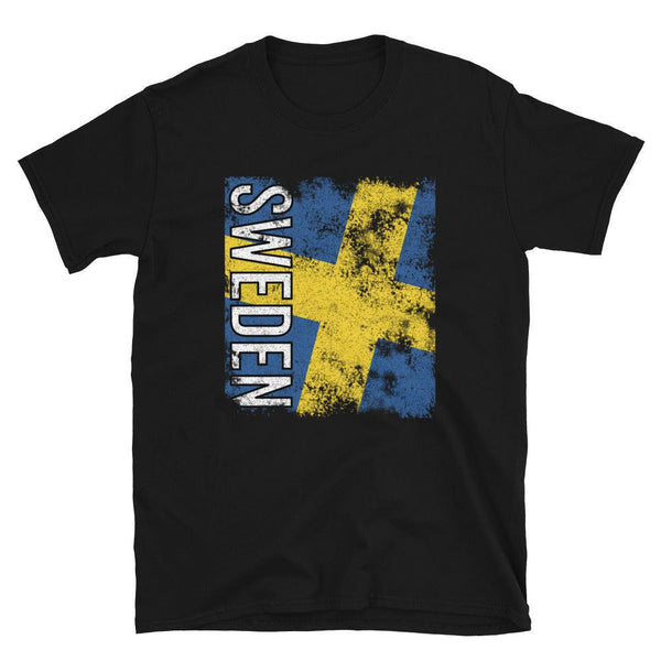 Sweden Flag Distressed T-Shirt