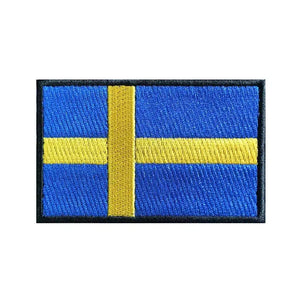 Sweden Flag Patch - Iron On/Hook & Loop Patch