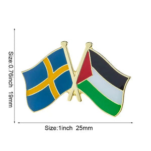 Sweden Jordan Flag Lapel Pin - Enamel Pin Flag