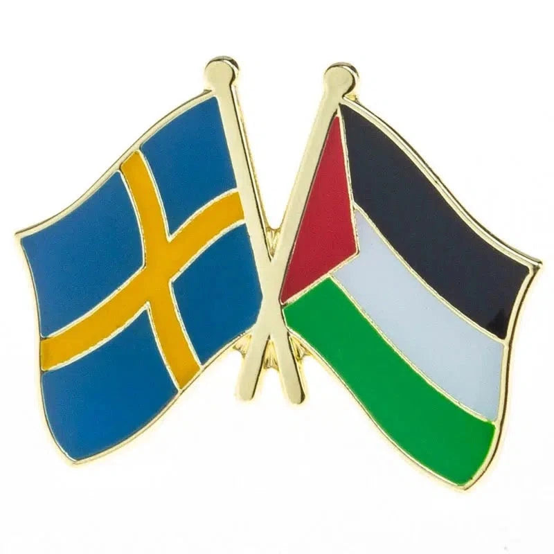 Sweden Jordan Flag Lapel Pin - Enamel Pin Flag