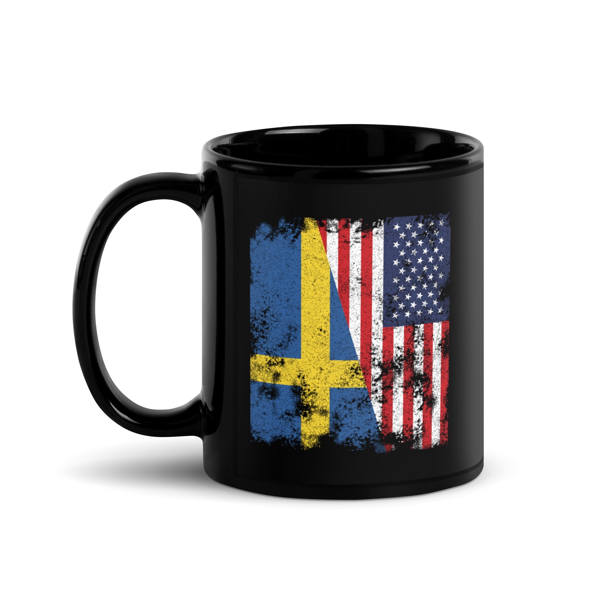 Sweden USA Flag - Half American Mug