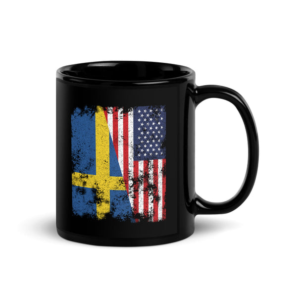 Sweden USA Flag - Half American Mug