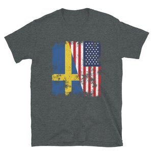 Sweden USA Flag - Half American T-Shirt