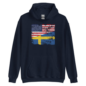 Sweden USA Flag Hoodie