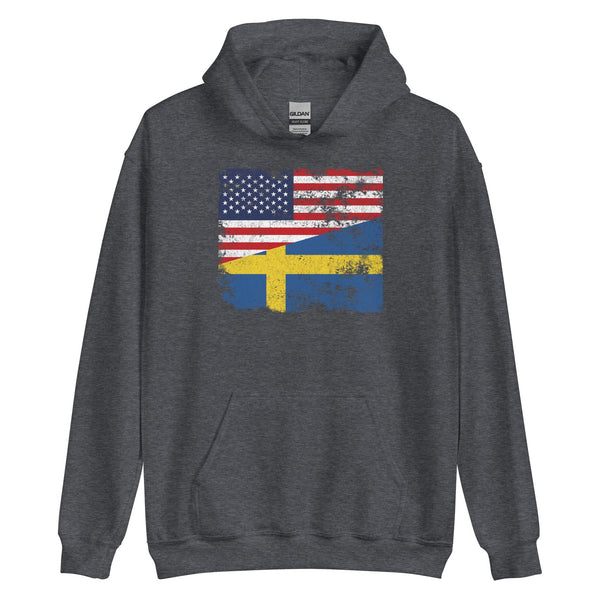 Sweden USA Flag Hoodie