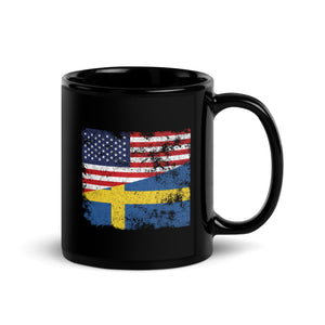 Sweden USA Flag Mug