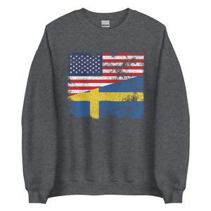 Sweden USA Flag Sweatshirt