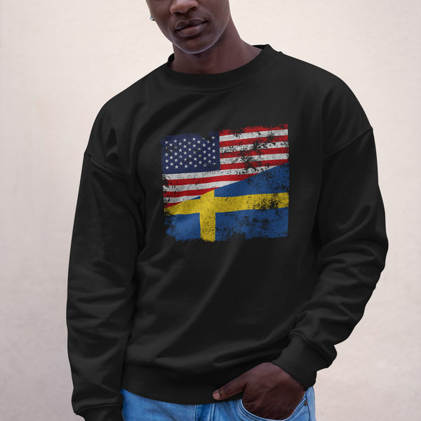 Sweden USA Flag Sweatshirt