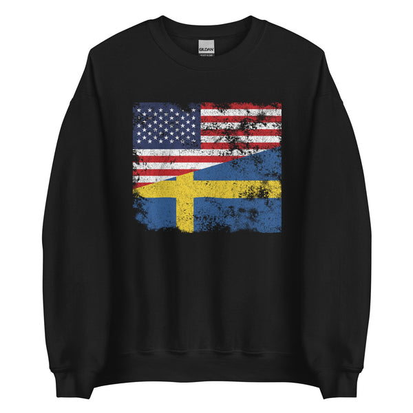 Sweden USA Flag Sweatshirt