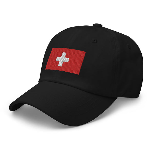 Switzerland Flag Cap - Adjustable Embroidered Dad Hat