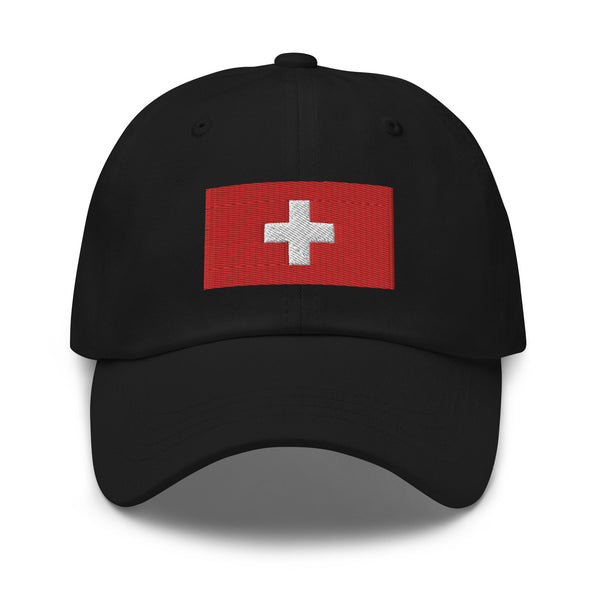 Switzerland Flag Cap - Adjustable Embroidered Dad Hat