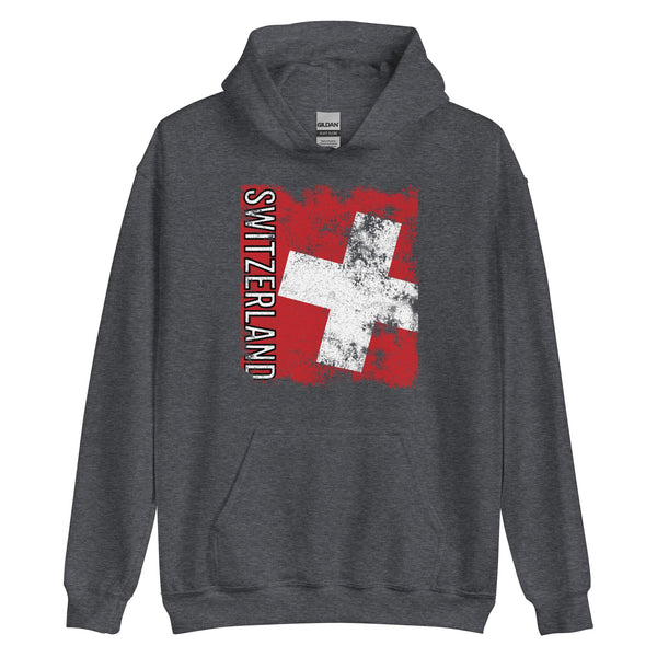 Switzerland Flag - Distressed Flag Hoodie